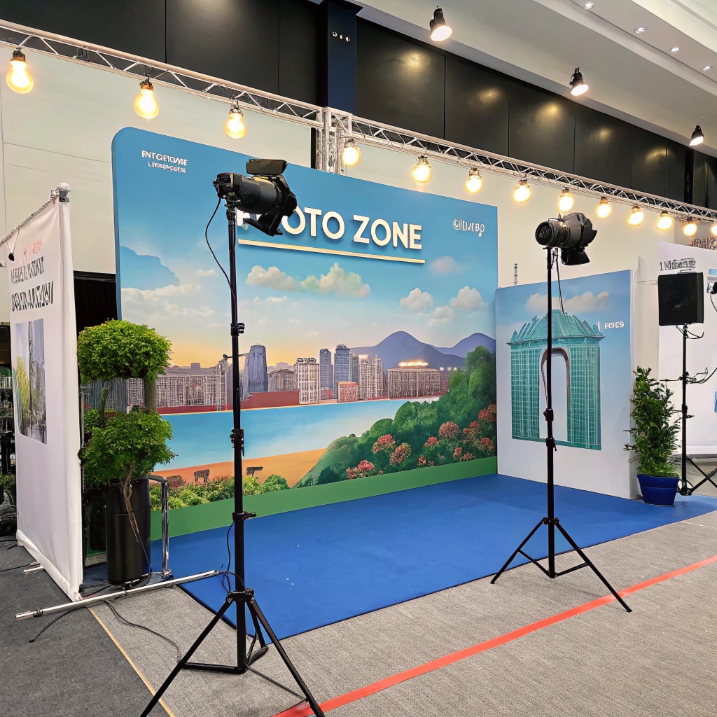 Styled photo corner with backdrop